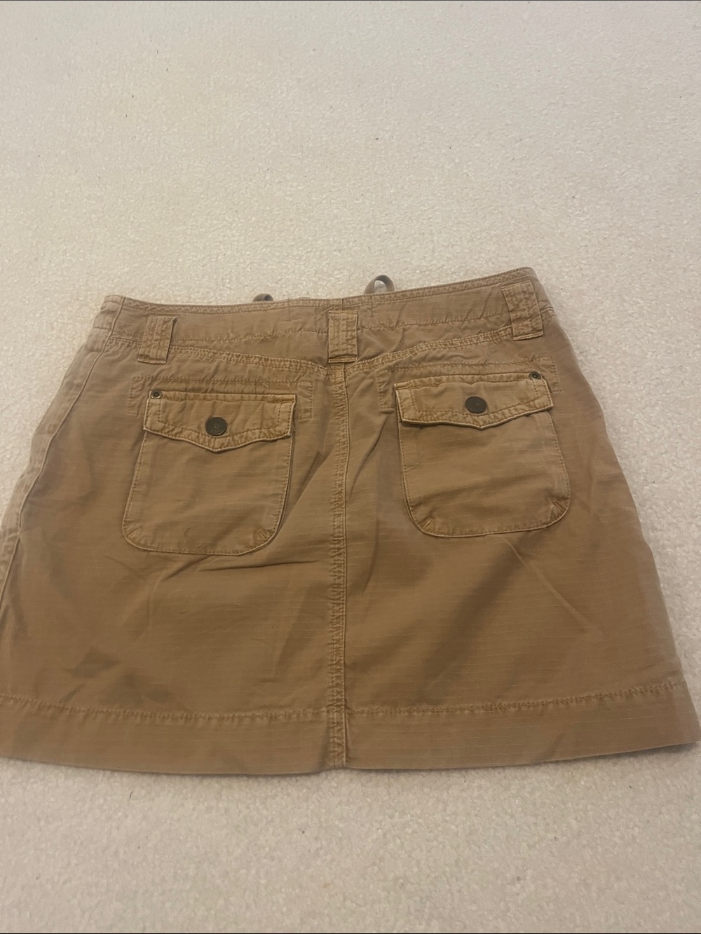 J. Crew Chino Khaki Cargo-Style Mini Skirt with Drawstring - Picture 3 of 6